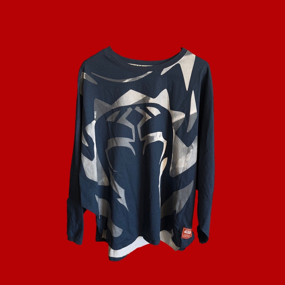 Star Wars Ahsoka Tano Her Universe Navy Blue Graphic Oversized Long Sleeve XL